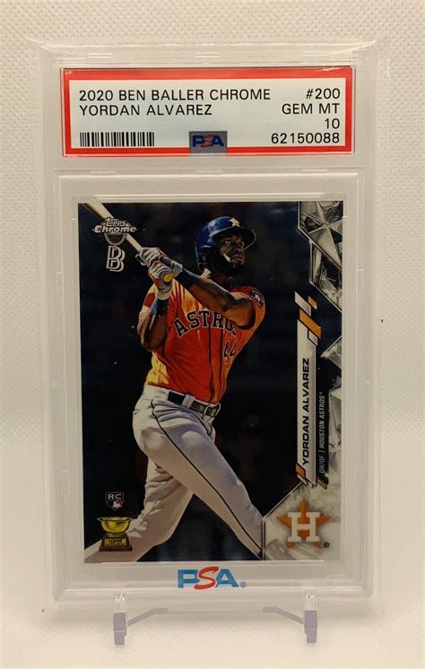 Topps Chrome Ben Baller Yordan Alvarez Rookie Card Rc Psa