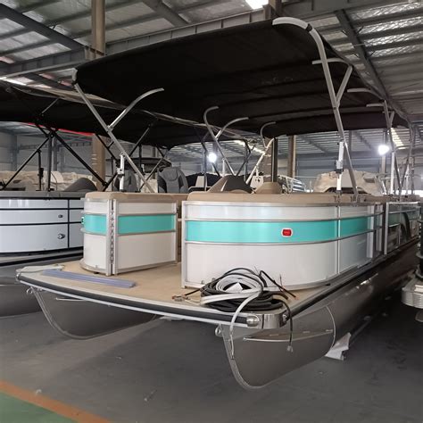 Allhouse 23ft Aluminum Floating Pontoon Boat Customized For Sale