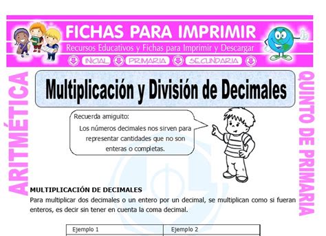 Ejercicio Interactivo De Multiplicacion Y Division De Decimales Images