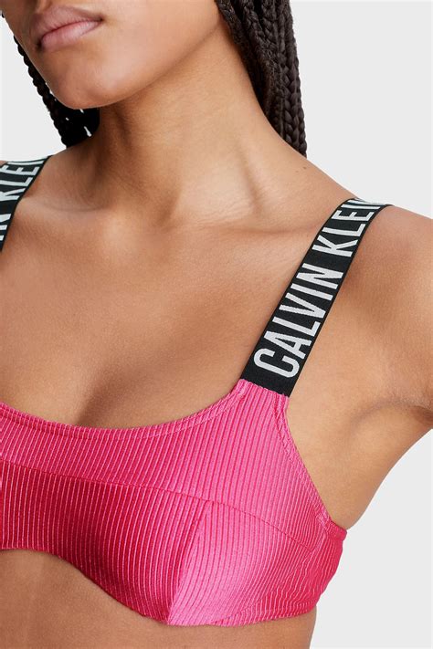 Calvin Klein Logolu KW KW XI Bayan Bikini Üstü KW KW XI PEMBE Exxeselection