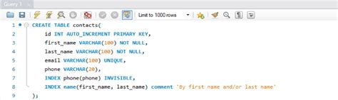 Mysql Create Table Tutorial With Examples