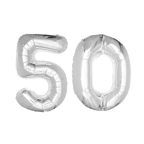 Extra Large Silver Foil 50 Balloon Bundle Hobbycraft