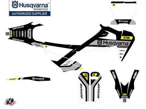 Kit Déco Moto Cross START Husqvarna 450 FS Jaune Kutvek