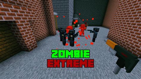 The Zombie Extreme Shooter Map For Minecraft Pe Youtube