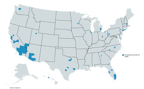 US Counties With More than 1 Million People : MapPorn