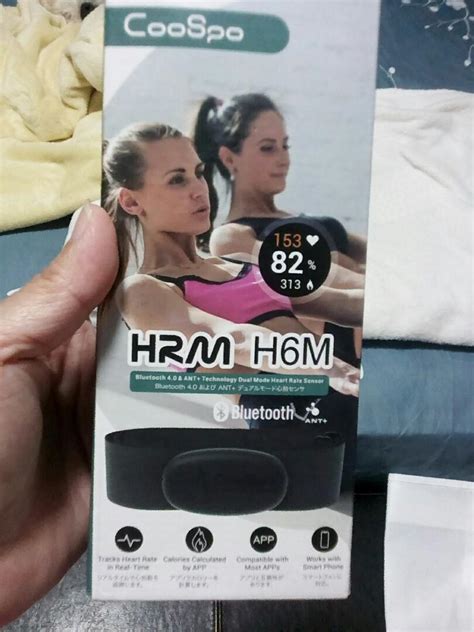 Coospo COOSPO Heart Rate Monitor Chest Strap Bluetooth ANT+ HRM Sensor ...