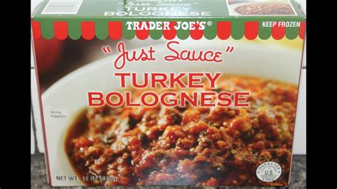 Trader Joes Just Sauce Turkey Bolognese Review YouTube