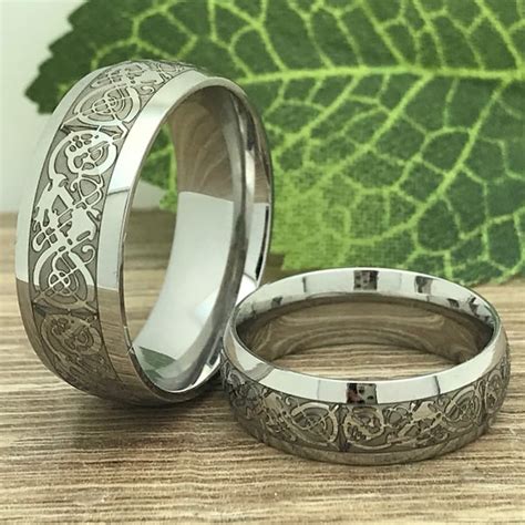 Buy Celtic Wedding Ring Set His And Hers Online In India Etsy India