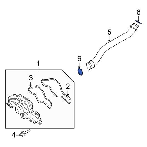 Ford OE 7T4Z8527A Engine Coolant Pipe O Ring