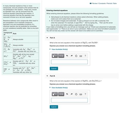 Solved Review I Constants Periodic Table The Stoichiometric Chegg