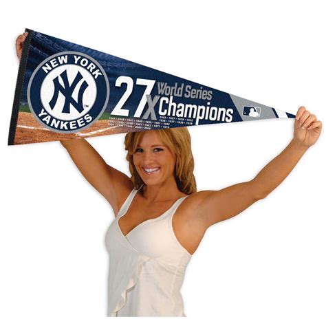 New York Yankees 27 Time World Series Champions Pennant - State Street ...