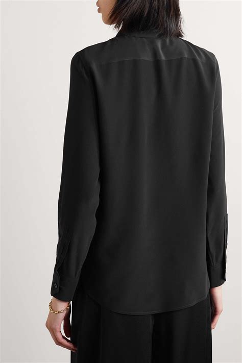 SAINT LAURENT Silk Crepe De Chine Shirt NET A PORTER