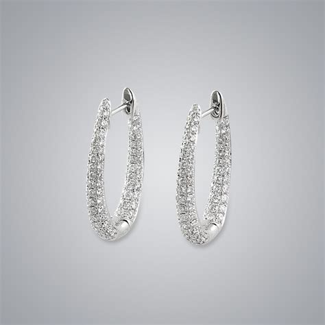 MIKURA Hoop Diamond Earrings | MIKURA