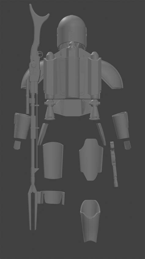Archivo 3d Full Mandalorian Armor And Weapons 🔫 ・objeto Imprimible En