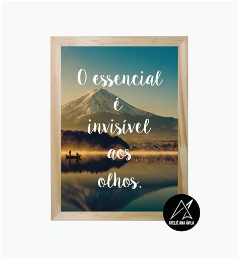 Quadro Decorativo o Essencial É Invisível aos Olhos 33x24cm