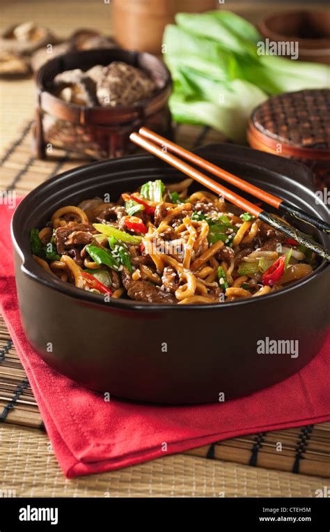 Shanghai beef noodles Chinese food Stock Photo - Alamy