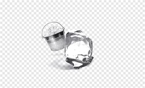 Серебряное ведерко со льдом, фотография, монохромный png | PNGEgg