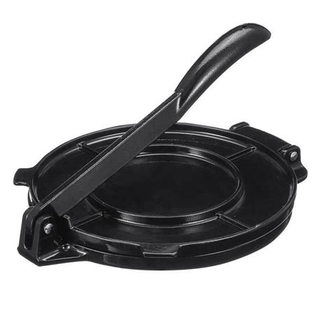 Presse à Tortilla pliable en aluminium 20cm Outil de cuisine Noir