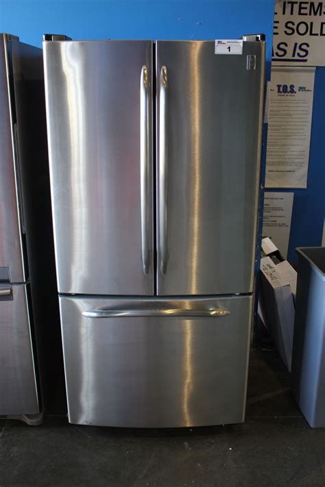 Stainless Steel Ge Profile French Door Refrigerator With Bottom Freezer