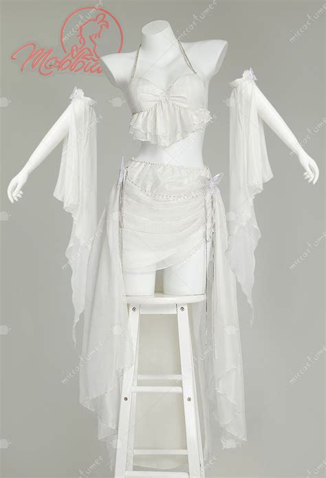 Women Elf Style Sexy Lingerie Set Costume White Butterfly Fairy Short Top And Skirt With