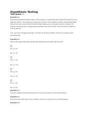 Hypothesis Test Diffrence In Mean Hypothesis Testing Week Assignment