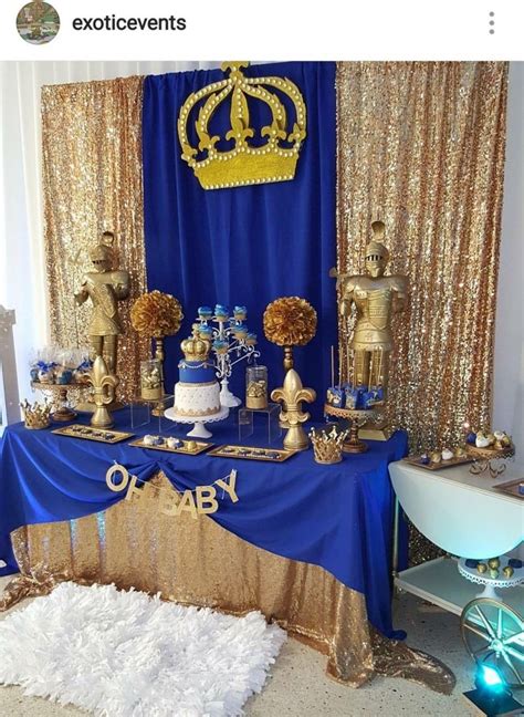 Royal Prince Ba Shower Dessert Table Prince Birthday For Baby Shower