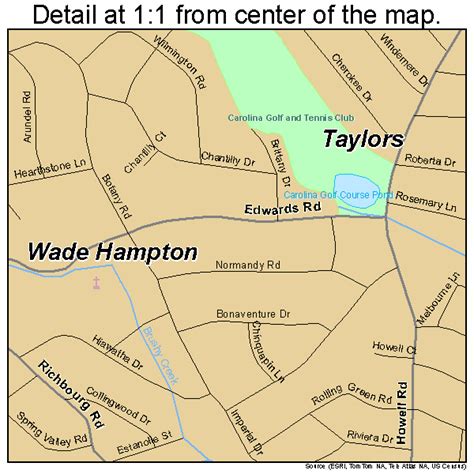 Wade Hampton South Carolina Street Map 4573870