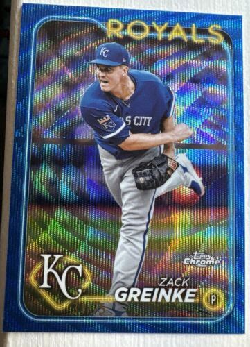 Zack Greinke Topps Chrome Blue Wave Refractor Numbered