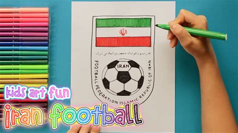 How to draw and color Iran National Football Team Logo Iran National ...