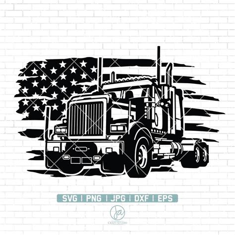 Us Semi Truck Svg File Truck Svg Semi Truck Svg Truck Driver Shirt