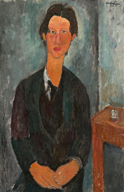 Amedeo Modigliani Portrait Of Chaim Soutine Seated At A Table 1917 60