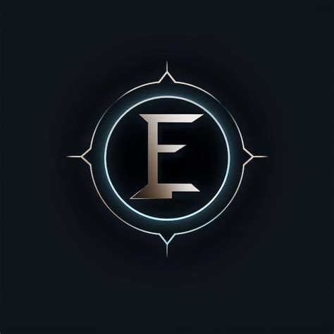Простой логотип с буквой е | Премиум Фото