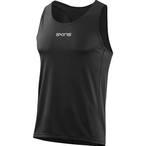 Skins 3 Series Running Singlet Black Bike24