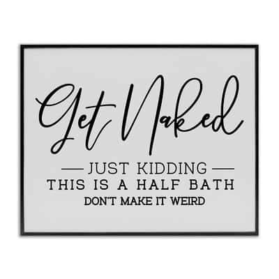 Stupell Industries Get Naked Funny Bathroom Framed Giclee Art Michaels