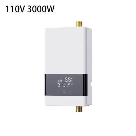 W Tankless Hot Water Heater Shower Electric Portable Instant Boiler Bathroom V W No