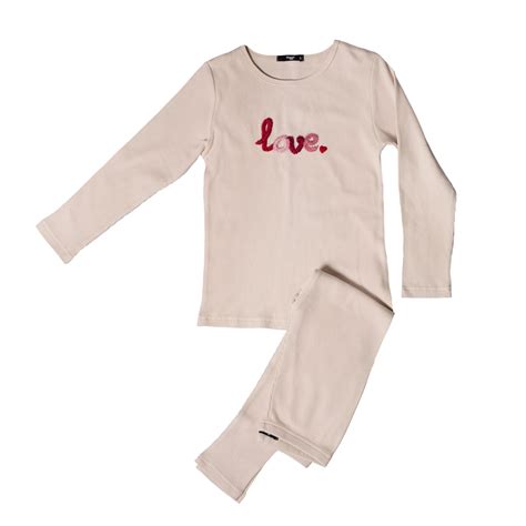 Braided Waffle Love Loungewear Set Girl — Noggiwear