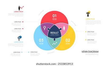 Infographic Venn Diagram Chart Template Business Stock Vector (Royalty ... 