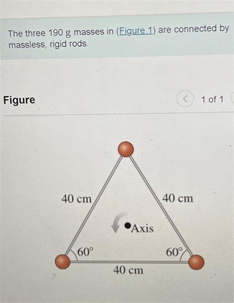 Solved The Three 190 G Masses In Figure 1 Are Connected By Chegg