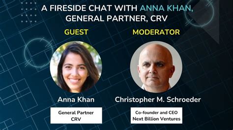 A Fireside Chat With Anna Khan General Partner Crv Youtube