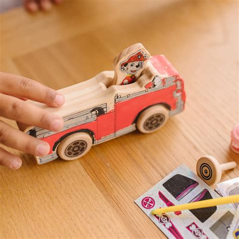 Buy Melissa Doug Paw Patrol Wooden Vehicles Craft Kit Decorate