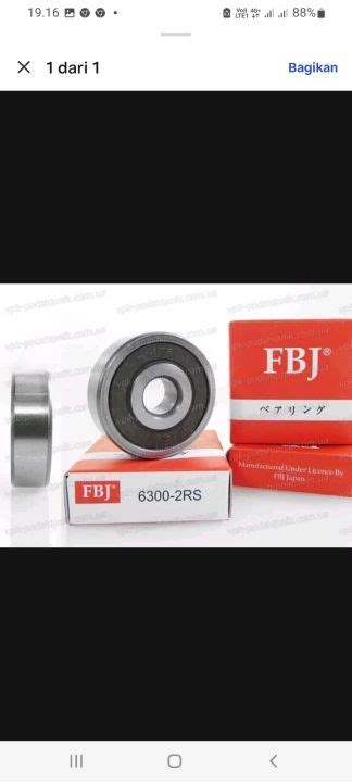 Ball bearing 6300 2RS FBJ | Lazada Indonesia