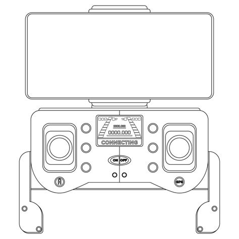 Libro para colorear del control remoto de drones cuadricóptero con