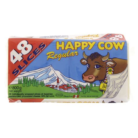 Happy Cow Regular Processed Cheese 800g Online At Best Price Sliced Cheese Lulu Qatar