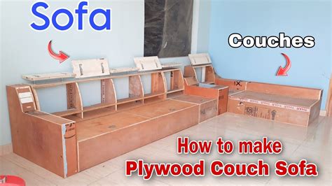 How To Make Couch Sofa At Home In Days Plywood Sofa Sofa Design