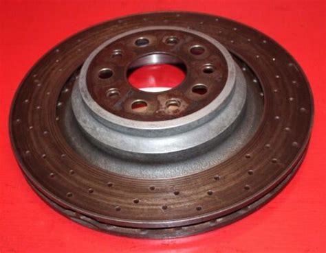 2014 2019 Maserati Ghibli M157 Oem Rear Wheel Cross Drilled Disc Brake Rotor Ebay