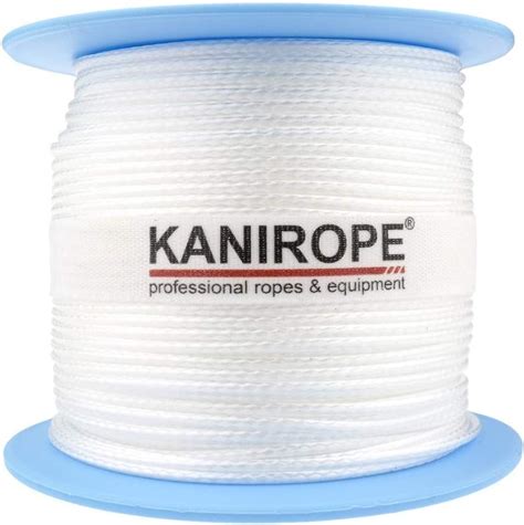 Kanirope® Dyneema Rope Pro 1mm 500m White 12 Strand Braided Sk78 Heat