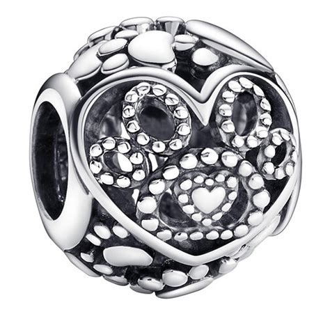 Pandora Tierbaby Herzen Pfotenabdr Cke Charm Sterling Silver