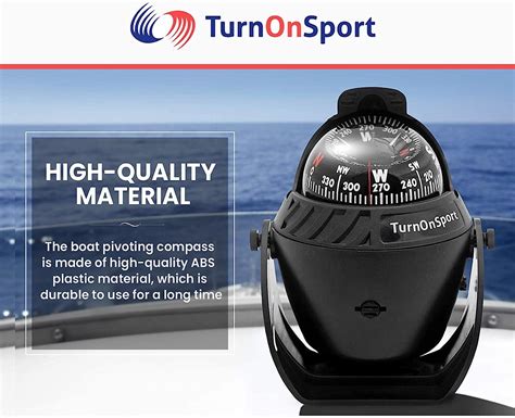 Boat Compass Dash Mount Marine Navigation Dashboard Suction Illuminated Electronic Sea Compass