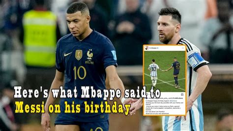 Kylian Mbappé s Beautiful Message For Leo Messi s Birthday YouTube