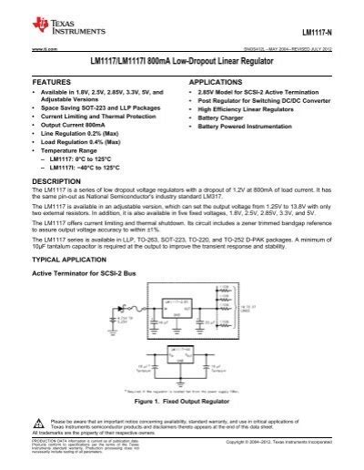 Lm Lm I Ma Low Dropout Linear Regulator Shoptronica